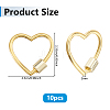 10Pcs Zinc Alloy Screw Carabiner Lock Charms FIND-DC0008-30-2