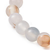 Round Natural Crazy Agate Beaded Stretch Bracelets for Women BJEW-JB11045-03-3