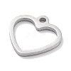 Anti-Tarnish 304 Stainless Steel Charms STAS-R003-01P-02-2