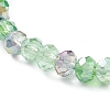 Round Glass Beaded Stretch Bracelet with Acrylic Tube BJEW-JB07983-6