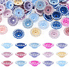 60Pcs Acrylic & Rhinestone Bead Caps MACR-TA0002-78-1