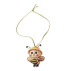 Cute Bees Acrylic Pendant Decoration HJEW-G026-01D-2