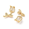 Brass Micro Pave Cubic Zirconia Pendants KK-D504-16G-2