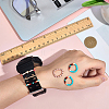 6Pcs 2 Styles Glass Beaded Decorative Rings for Smartwatch Band AJEW-CP0009-94B-3