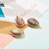 Natural Crazy Agate Pendants PALLOY-JF00610-4