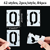 42Pcs 42 Styles Reusable PET Drawing Stencil DIY-WH0374-80-2