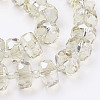 Electroplate Glass Beads Strands EGLA-J145-PL10mm-B08-3