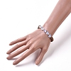 Heart Opalite Beads Stretch Bracelets BJEW-JB04841-04-3