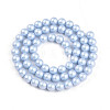 Baking Paint Pearlized Glass Pearl Bead Strands HY-N002-6mm-C04-3