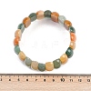 Natural Multi-Color Agate Beaded Stretch Bracelets for Women Men BJEW-M049-09B-5