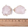 Raw Rough Natural Rose Quartz Nuggets Connector Charms G-Q606-08B-3