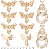 BENECREAT 12Pcs Brass Stud Earring Findings KK-BC0010-22-1