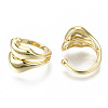 Brass Cuff Earrings X-EJEW-S201-244G-NR-1