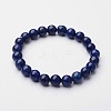 Natural Lapis Lazuli(Dyed) Beaded Stretch Bracelet BJEW-F203-06-6