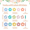 120Pcs 15 Style Transparent & Opaque Acrylic Bead Frames OACR-BT0001-03-4