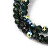 Electroplate Transparent Glass Beads Strands EGLA-A046-01A-06-2