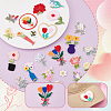 2Sets 2 Styles Flower Computerized Embroidery Cloth Iron on/Sew on Patches DIY-GA0007-58-4