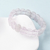 Oval Natural Amethyst Beads Stretch Bracelets for Women BJEW-Z149-03-3