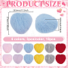 18Pcs 6 Colors Handmade Wool Felt Heart Ornament DIY-NB0014-70-2