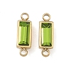 Birthstone 304 Stainless Steel Rhinestone Connector Charms STAS-L022-576G-01-1