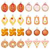 32Pcs 8 Styles Foods Opaque Resin Pendants RESI-SC0003-37-1