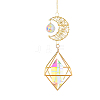 Moon Iron Hollow Big Pendant Decorations LS-DJEW-PW0007-07C-1