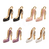 8Pcs 4 Colors Alloy Enamel Stilettos Pendants ENAM-FS0001-16-1