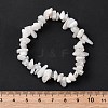 Unisex Chip Natural Rainbow Moonstone Beaded Stretch Bracelets BJEW-S143-37-6