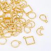 CHGCRAFT 48Pcs 4 Styles Alloy Open Back Bezel Pendants FIND-CA0005-98-5