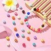 8 Colors Opaque Frosted Acrylic Beads MACR-CJ0001-79-6