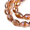 Electroplate Transparent Glass Beads Strands GL-N002-01A-A09-3