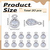 20Pcs Alloy Pendants ZIRC-LP0001-11P-2