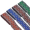   14M 4 Colors Ethnic Style Rhombus Pattern Polyester Ribbon OCOR-PH0003-89-1
