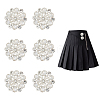 6Pcs Alloy Rhinestone Shank Buttons BUTT-MA0001-06-7