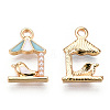 Light Gold Plated Alloy Charms X-ENAM-T009-44A-1