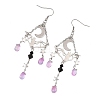 Halloween Stainless Steel Glass Dangle Earrings EJEW-TA00833-4