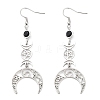 304 Stainless Steel with Rhinestone Dangle Earrings EJEW-Q802-03P-1