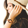 200Pcs 2 Colors Dyed Wood Jewelry Findings Coconut Linking Rings COCO-CD0001-01-6