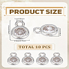 10Pcs Brass Micro Pave Grade AAA Cubic Zirconia Charms ZIRC-LP0001-31P-2