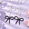 Bowknot Glass Beads Dangle Earrings for Women EJEW-JE06077-2