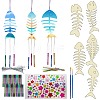 DIY Wood & Aluminium Round Tube Wind Chime Making Kits DIY-WH20038-010-1