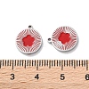 304 Stainless Steel Enamel Charms STAS-M102-23P-03-3