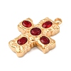 304 Stainless Steel Micro Pave Cubic Zirconia Pendants STAS-P421-02G-3
