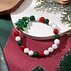 2Pcs Christmas Theme Natural Mashan Jade & Lawmwork Beads Stretch Bracelets for Women Men BJEW-JB11148-4