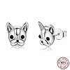 Anti-Tarnish Rhodium Plated 925 Sterling Silver Stud Earrings STER-BB72117-1