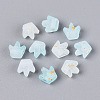 Frosted Transparent Acrylic Beads FACR-T009-01C-2