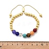 Long-Lasting Plated Brass Beads Slider Bracelets for Women BJEW-K268-02G-5