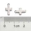 Tarnish Resistant 304 Stainless Steel Tiny Cross Charms STAS-E104-34P-3