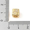 Brass Micro Pave Clear Cubic Zirconia European Beads LS-KK-K368-01G-10-3