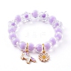 Transparent Acrylic Stretch Charm Bracelets for Kids BJEW-JB06167-2